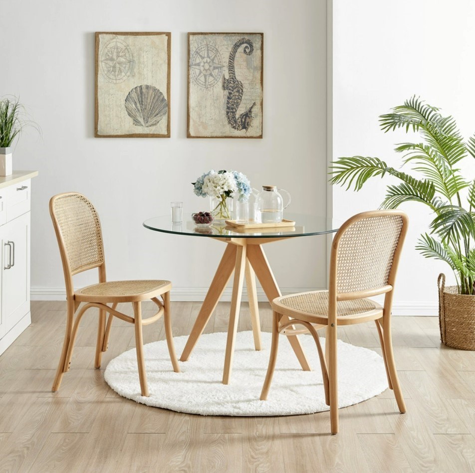 rattan & wicker table and chair set