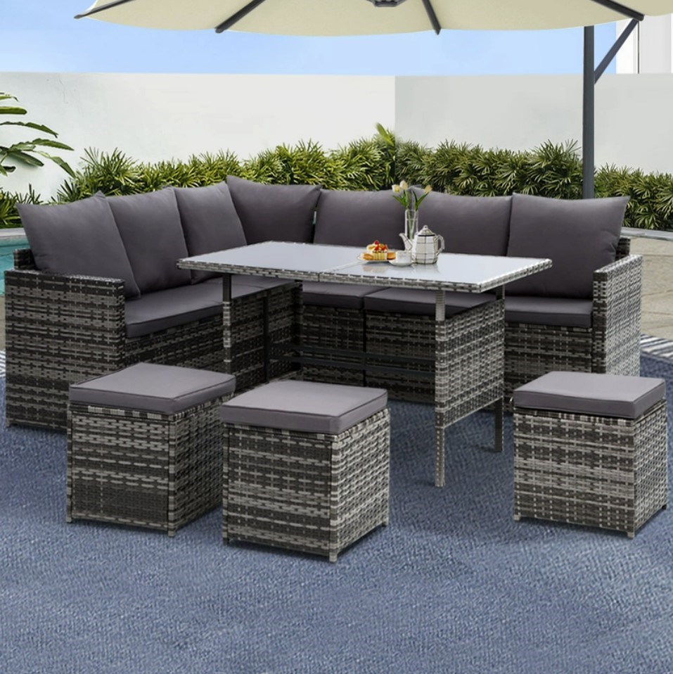 rattan outdoor lounge set